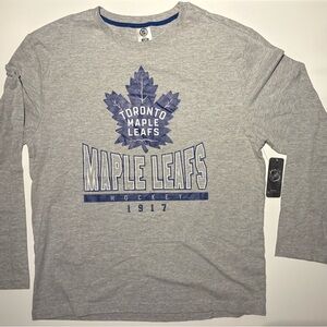 Gray Toronto Maple Leafs Long Sleeve Shirt Size Large NWT